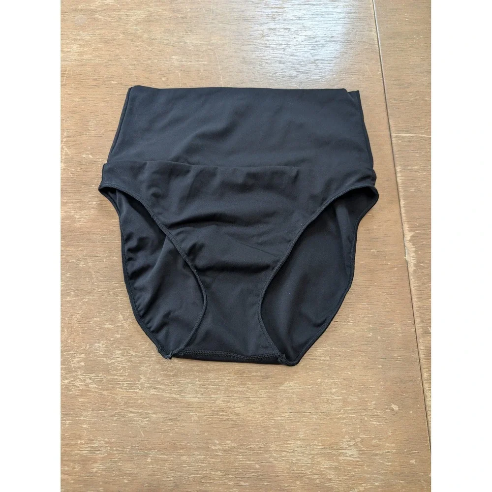 Its Now Cool Womens High Waisted Bikini Bottom Black Size Small Solid Swim